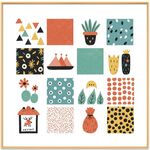 Quadro decorativo a griglia con cornice in lega di alluminio, stampa su richiesta, dimensioni: 70x70 cm