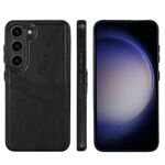 Per Samsung Galaxy S23+ 5G Custodia per telefono in pelle Litchi con slot per schede (nero)