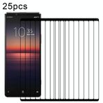 Per Sony Xperia 1 II 25 pezzi Pellicola in vetro temperato per schermo intero in alluminio ad alta stampa serigrafica