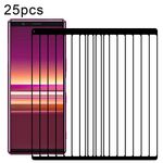 Per Sony Xperia 5 25 pezzi Pellicola in vetro temperato per schermo intero in alluminio ad alta resistenza con stampa serigrafica