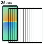 Per Sony Xperia 10 IV 25 pezzi Pellicola in vetro temperato per schermo intero in alluminio ad alta stampa serigrafica