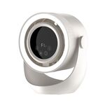 F158 Mini ventilatore da tavolo multi-velocità con telecomando temporizzato e ventilatore illuminato, stile: beige ricaricabile