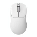 Ajazz AJ199 MAX Mouse wireless 2.4GHz cablato BT Tri-Mode Mouse da gioco leggero PAW3395 (bianco)