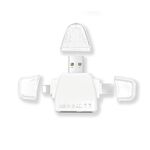 Lettore di schede universale AJ-701 USB-A a USB-C / Tipo-C + Micro USB + 8 pin 7 in 1 (bianco)