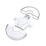 Lettore di schede TF/SD/NM multifunzione 6 in 1 USB 3.0 a USB-C/Tipo-C/8 pin (bianco)