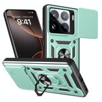 Per Xiaomi 15 Pro Custodia per fotocamera scorrevole TPU Hybrid PC Phone Case (verde menta)