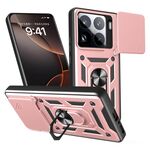 Per Xiaomi 15 Pro Custodia per fotocamera scorrevole in TPU ibrido per PC (oro rosa)