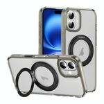 Per iPhone 16 Custodia per telefono con supporto MagSafe traslucido satinato con pulsante AI (grigio)
