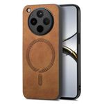Per OPPO Find X8 Retro Magsafe Custodia per telefono con cover posteriore in PU magnetica (marrone)