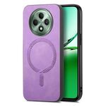 Per OPPO Reno12 F 5G Retro Magsafe Custodia per telefono con cover posteriore in PU magnetica (viola)