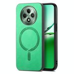 Per OPPO Reno12 F 5G Retro Magsafe Custodia per telefono con cover posteriore in PU magnetica (verde)