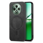 Per OPPO Reno12 F 5G Retro Magsafe Custodia per telefono con cover posteriore magnetica in PU (nero)