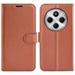 Custodia a libro orizzontale in pelle con supporto per Xiaomi Redmi 14C 4G, motivo Litchi Texture, con chiusura a scatto (marrone)