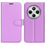 Custodia a libro orizzontale in pelle con supporto per Xiaomi Redmi 14C 4G, motivo Litchi Texture, con chiusura magnetica (viola)