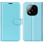 Per Xiaomi Redmi Note 14 Pro+ Custodia per telefono in pelle con texture Litchi orizzontale con supporto (blu)