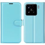 Custodia per telefono in pelle con texture Litchi per Xiaomi 15 con supporto (blu)