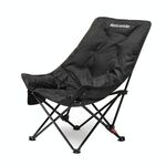 Naturehike Outdoor Sedia da campeggio con schienale alto pieghevole Moon Lounge Chair (nero)