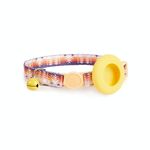 Per Airtag Tracker Custodia protettiva Collare per gatti Localizzatore GPS Custodia protettiva con campanello (Orange Storm)