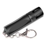 Piccola torcia portatile a LED con portachiavi (nero)