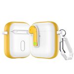 Per AirPods 2 Custodia protettiva per auricolari con blocco colorato (giallo)