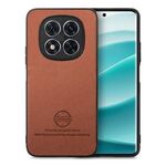 Per Redmi 14C Twill Tessuto Pelle Custodia Posteriore per Telefono (Marrone)