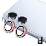 Per Samsung Galaxy A06 ENKAY Hat-Prince 9H Obiettivo della fotocamera posteriore Pellicola in vetro temperato in lega di alluminio glitterata (colorata)