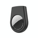 Per AirTag Tracker Custodia in silicone con spille di sicurezza Supporto portatile nascosto per anziani e bambini (nero)