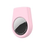 Per AirTag Tracker Custodia in silicone con spille di sicurezza Supporto portatile nascosto per anziani e bambini (rosa)