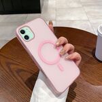 Per iPhone 11 Custodia per telefono PC MagSafe Ice Fog (rosa trasparente)