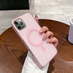 Per iPhone 11 Pro Custodia per telefono PC MagSafe Ice Fog (rosa trasparente)