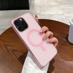 Per iPhone 16 Pro Custodia per telefono PC MagSafe Ice Fog (rosa trasparente)