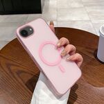 Per iPhone 16e Custodia per telefono PC MagSafe Ice Fog (rosa trasparente)
