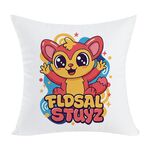 Federa per cuscino da divano stampata con elfo rosso, senza stampa centrale su richiesta, dimensioni: 35x35 cm (velluto color pesca)