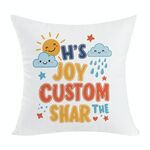 Federa per cuscino per divano stampata JOY CUSTOM senza stampa centrale su richiesta, dimensioni: 35x35 cm (velluto color pesca)