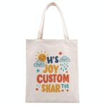 JOY CUSTOM Borsa in tela stampata su richiesta, dimensioni: 40x35 cm (beige)