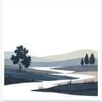 Stampa decorativa su tela senza cornice EPSON Inkjet 320g Quiet River, su richiesta, dimensioni: 80x80cm