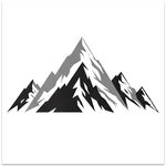 Stampa su tela decorativa con stampa a getto d'inchiostro EPSON 320g senza cornice Snow Mountain, su richiesta, dimensioni: 40x40 cm
