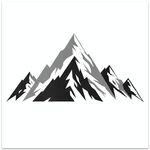 Stampa su tela decorativa con stampa a getto d'inchiostro EPSON 320g senza cornice Snow Mountain, su richiesta, dimensioni: 80x80cm