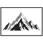 Dipinto decorativo di montagna innevata con cornice PS, stampa su richiesta, dimensioni: 15x20 cm