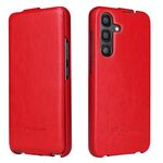 Per Samsung Galaxy S25+ 5G Fierre Shann 64 Texture Custodia per telefono in pelle PU con flip verticale (rosso)
