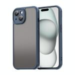 Per iPhone 15 Plus Fan Dun Series TPU Hybrid PC Custodia per telefono glassata (blu)