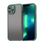 Per iPhone 13 Pro Max Fan Dun Series TPU Hybrid PC Custodia per telefono glassata (verde)