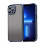 Per iPhone 13 Pro Fan Dun Series TPU Hybrid PC Custodia per telefono glassata (blu)