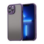 Per iPhone 13 Pro Fan Dun Series TPU Hybrid PC Custodia per telefono glassata (viola)