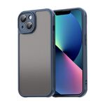Per iPhone 13 Fan Dun Series TPU Hybrid PC Custodia per telefono glassata (blu)