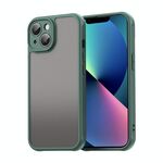 Per iPhone 13 Fan Dun Series TPU Hybrid PC Custodia per telefono glassata (verde)