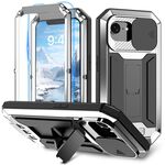 Per iPhone 16e Custodia per telefono con supporto impermeabile IP54 Life con fotocamera scorrevole (argento)