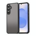 Per Samsung Galaxy S25 5G Fan Dun Series TPU Hybrid PC Custodia per telefono glassata (nero)