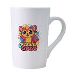 Tazza da acqua in ceramica bianca conica stampata con elfo rosso Stampa su richiesta