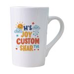 Tazza per acqua in ceramica bianca conica stampata JOY CUSTOM Stampa su richiesta